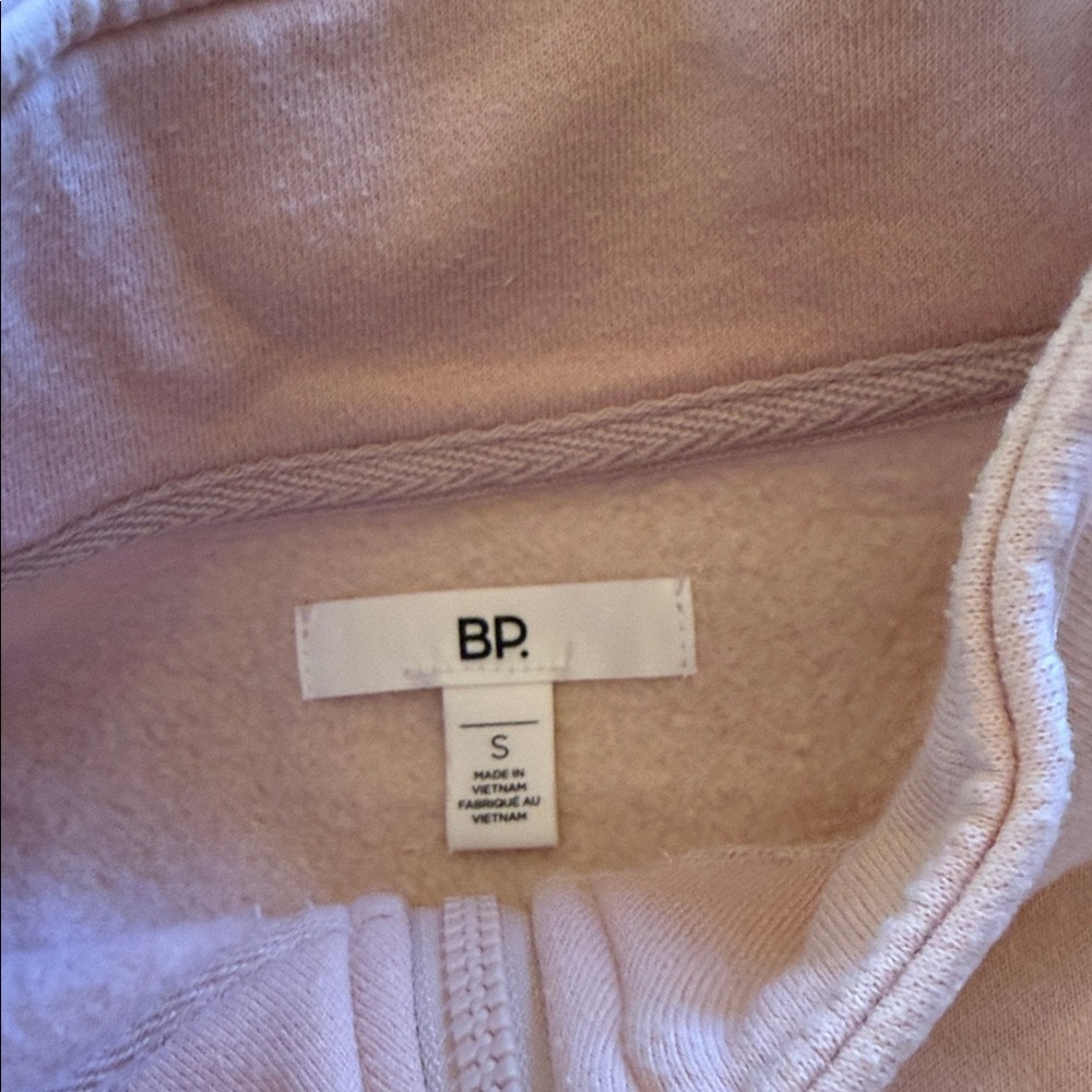 Nordstrom BP 1/4 zip crop sweatshirt women’s size small light pink - Picture 3 of 4